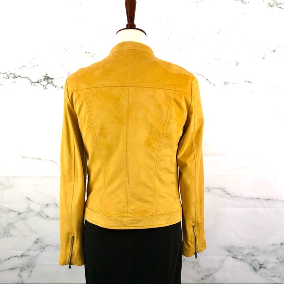 COFFEESHOP StitchFix Suede Mustard Moto Jacket - Picture 5 of 7